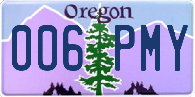 OR license plate 006PMY