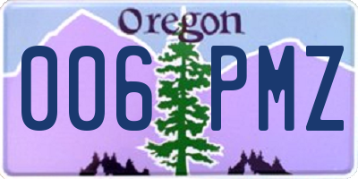 OR license plate 006PMZ
