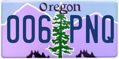 OR license plate 006PNQ
