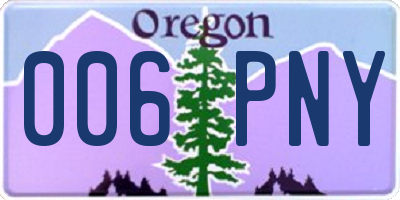 OR license plate 006PNY