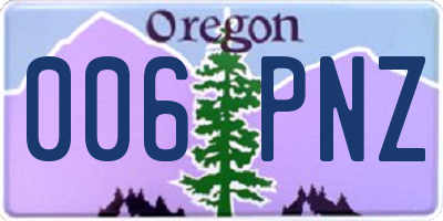 OR license plate 006PNZ