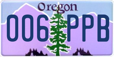 OR license plate 006PPB