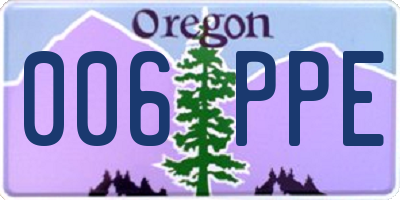 OR license plate 006PPE