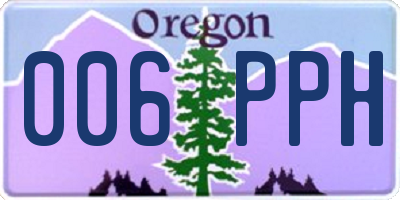 OR license plate 006PPH