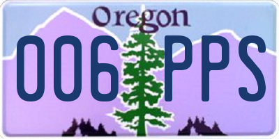 OR license plate 006PPS