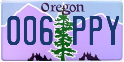 OR license plate 006PPY