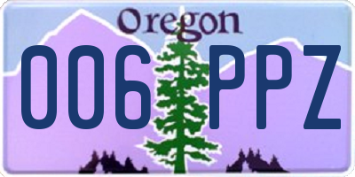OR license plate 006PPZ