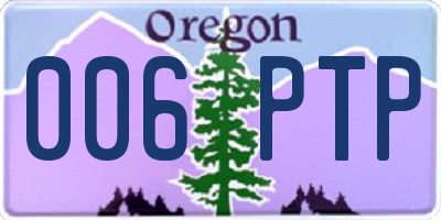 OR license plate 006PTP