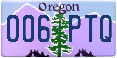 OR license plate 006PTQ