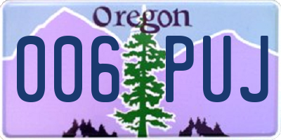 OR license plate 006PUJ