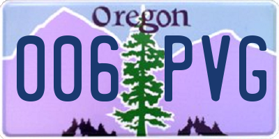 OR license plate 006PVG