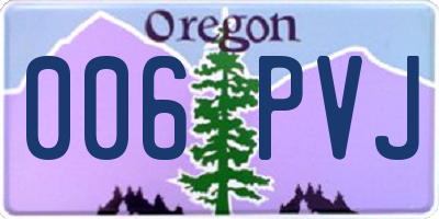 OR license plate 006PVJ