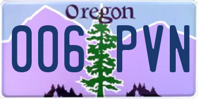 OR license plate 006PVN
