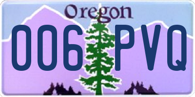 OR license plate 006PVQ