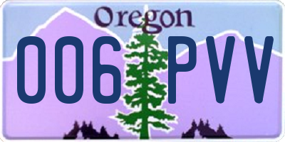 OR license plate 006PVV