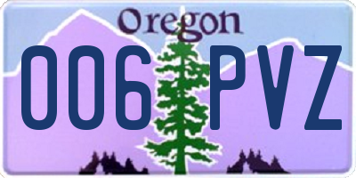 OR license plate 006PVZ