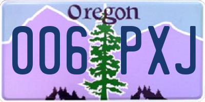 OR license plate 006PXJ