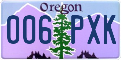 OR license plate 006PXK