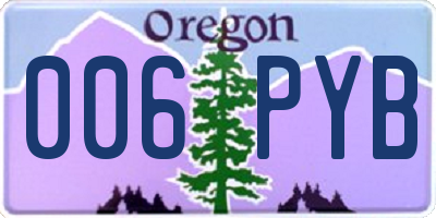 OR license plate 006PYB