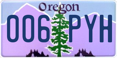 OR license plate 006PYH
