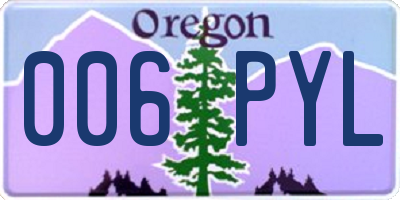 OR license plate 006PYL