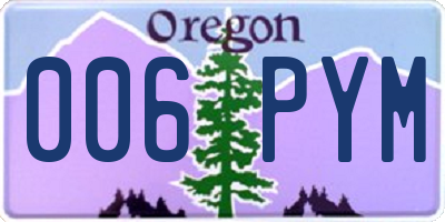 OR license plate 006PYM
