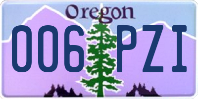 OR license plate 006PZI