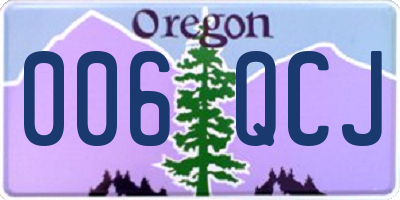OR license plate 006QCJ