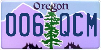 OR license plate 006QCM