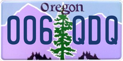 OR license plate 006QDQ