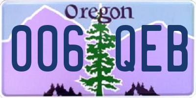 OR license plate 006QEB