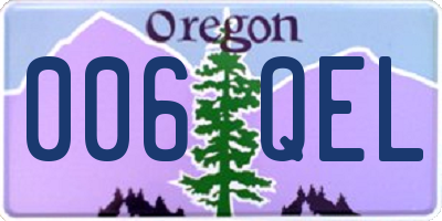 OR license plate 006QEL