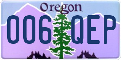OR license plate 006QEP
