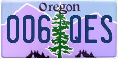 OR license plate 006QES