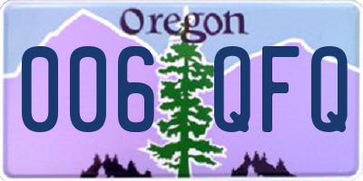 OR license plate 006QFQ