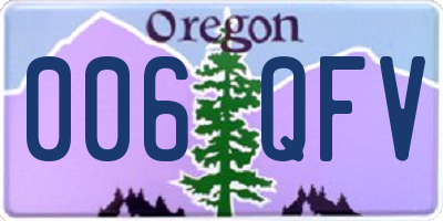OR license plate 006QFV