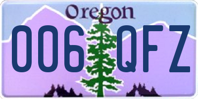 OR license plate 006QFZ