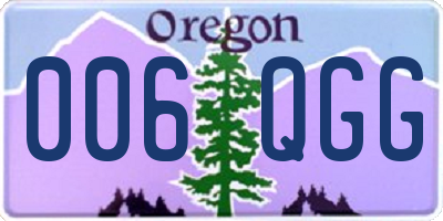OR license plate 006QGG