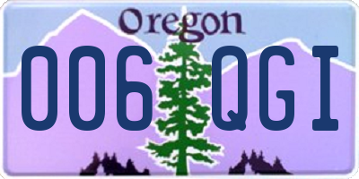 OR license plate 006QGI