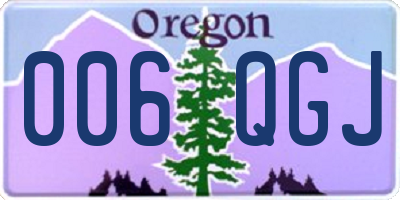 OR license plate 006QGJ