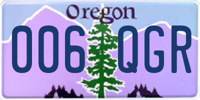 OR license plate 006QGR