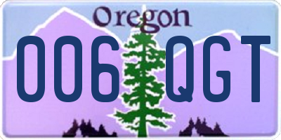 OR license plate 006QGT