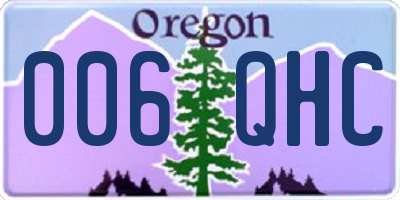 OR license plate 006QHC