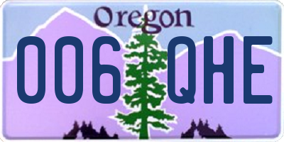 OR license plate 006QHE