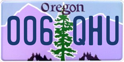 OR license plate 006QHU