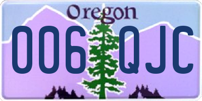 OR license plate 006QJC