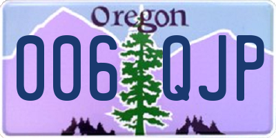 OR license plate 006QJP