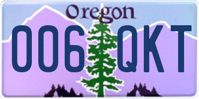 OR license plate 006QKT