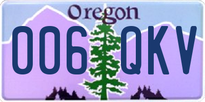 OR license plate 006QKV