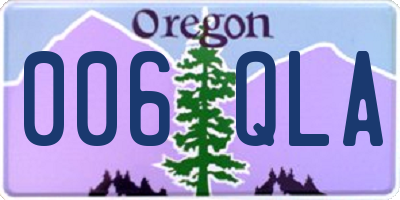 OR license plate 006QLA